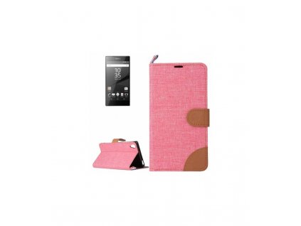 Puzdro Sony Xperia Z5 Premium knižkové ružové