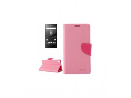 Puzdro Sony Xperia Z5 Premium knižkové Fancy Diary ružové