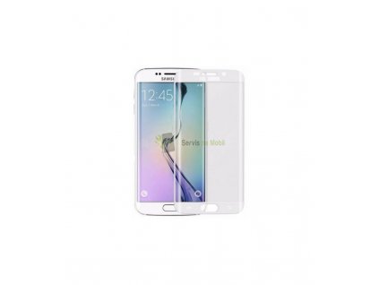 Ochranné tvrdené sklo Samsung Galaxy S6 Edge 3D biela farba