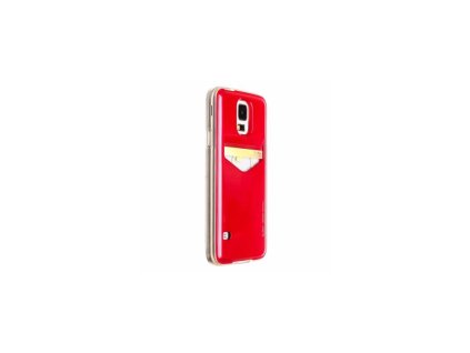 Púzdro Slim Card Pocked na Samsung galaxy S5 červené