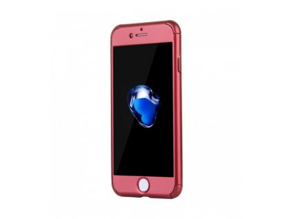 Puzdro 360 stupňová ochrana iPhone 8 Plus / 7 Plus červená farba