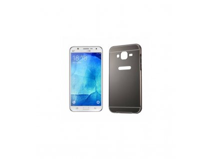 Puzdro s kovovým rámikom a akrylovým zadným krytom Samsung Galaxy J5 (2016) J510 čierna farba