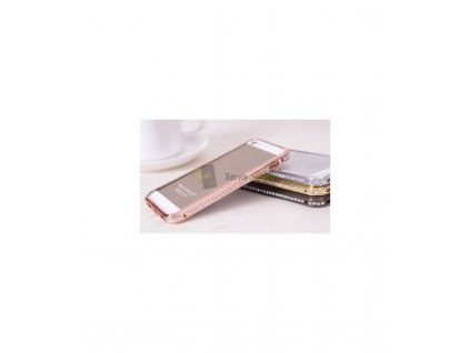 Luxusný ružový kryt s kryštálikmi na iphone 5 alebo 5S