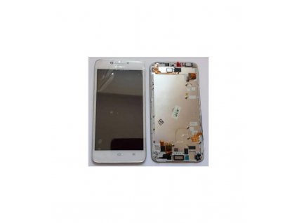 LCD displej a dotyková plocha s rámom Huawei G630 biela farba