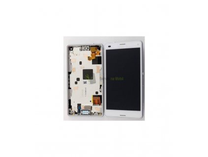 LCD displej a dotyková plocha s rámom vhodný pre Sony Xperia Z3 compact D5803 HIGH OEM biela farba