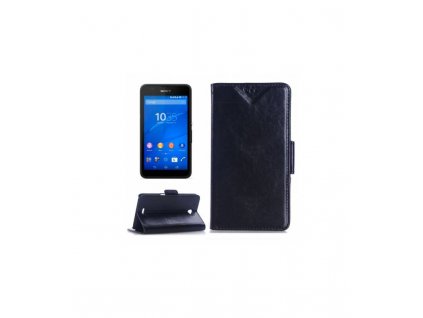 Knižkové púzdro Sony Xperia E4 - tmavomodré