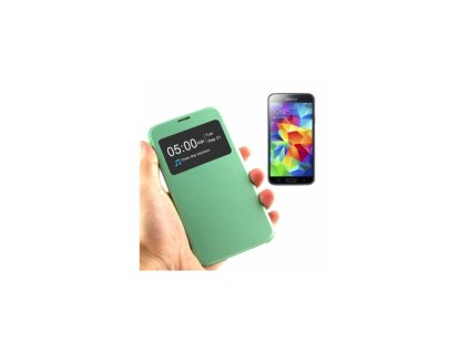 Púzdro Samaung Galaxy S5 flipové zelené
