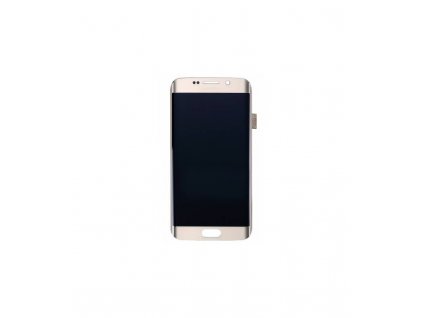 LCD displej a dotyková plocha s rámom Samsung Galaxy S6 Edge G925 - zlatá farba