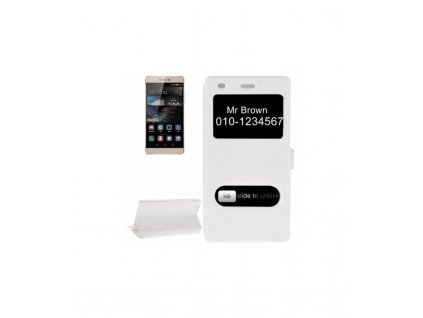 Knižkové puzdro Huawei P8 lite s okienkom biela farba