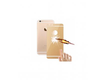 Luxusné ochranné tvrdené sklo na zadný kryt iPhone 6 / iPhone 6s zlatá farba
