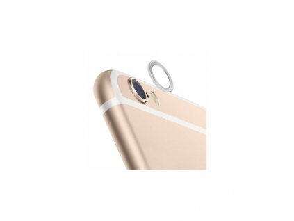 Ochrannný rámik so sklíčkom na kameru iPhone 6 / iPhone 6s - strieborná farba