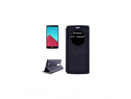 Knižkové púzdro s okienkom LG G4 - čierna farba