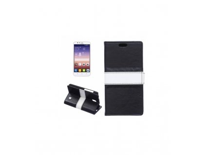 Puzdro Huawei Y625 knižkové čierno biele