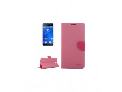 Puzdro Sony Xperia C5 Ultra knižkové ružové