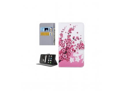 Puzdro Huawei P9 lite knižkové motív kvietky