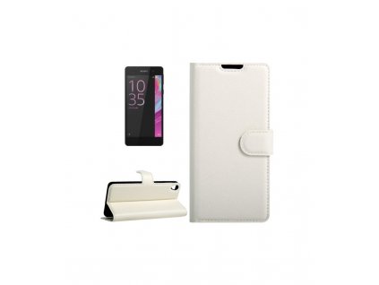 Puzdro Sony Xperia E5 knižkové biele