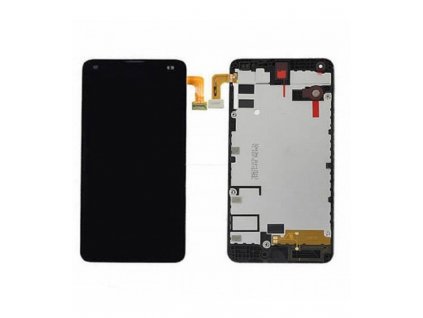 LCD displej a dotyková plocha s rámom Nokia Lumia 550 čierna farba