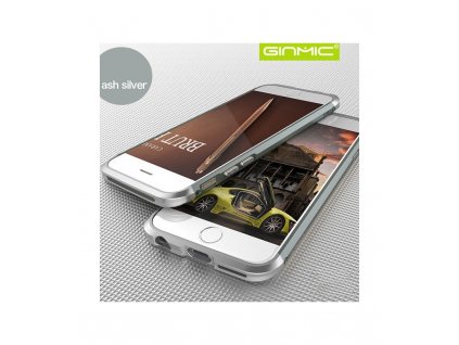 Puzdro iPhone 6 / 6s GINMIC so strieborným kovovým rámikom