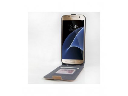 Puzdro Samsung Galaxy S7 vyklápacie hnedé