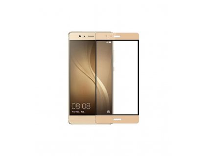 3D Ochranné tvrdené sklo na displej Huawei P9 plus zlaté