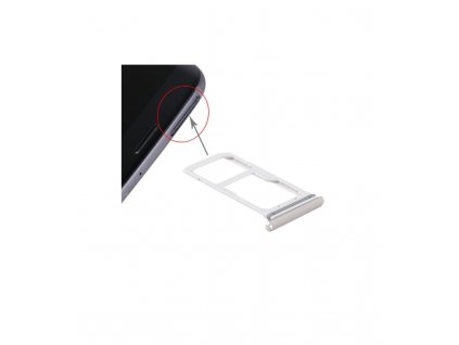 Držiak SIM karty a pamäťovej karty Samsung S7 G930F biela farba