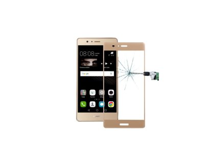 3D Ochranné tvrdené sklo Huawei P9 zlatá farba