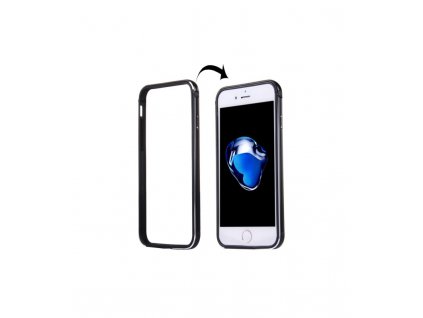 Ochranný hliníkový rám iPhone 7, iPhone 8 čierny
