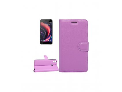 Puzdro HTC Desire 10 Pro knižkové fialové