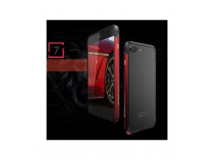 iPhone 7 plus kovový rámik čierno-červený