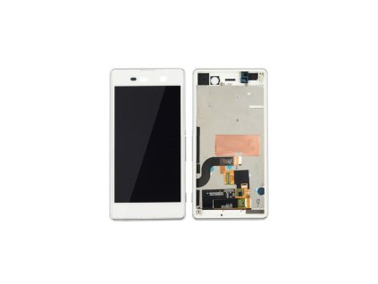 LCD displej a dotyková plocha s rámom Sony Xperia M5 biela farba