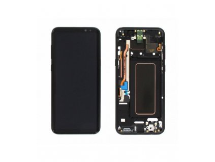 LCD Displej + Dotykové sklo + Rám Samsung Galaxy S8 Plus G955F - originál čierna farba