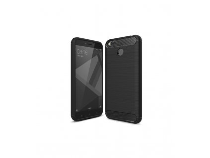 Kryt Xiaomi Redmi 4X karbonová textúra čierny