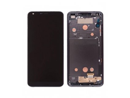LCD displej + Dotykové sklo + Rám LG G6 H870 Čierna farba