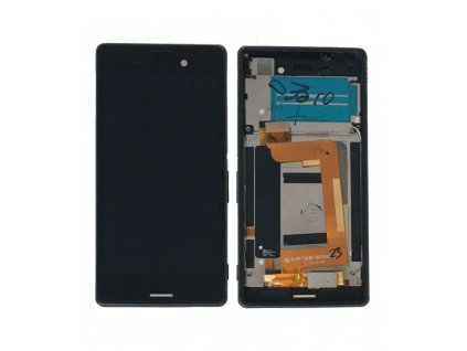 LCD displej a dotyková plocha s rámom Sony Xperia M4 Aqua čierna farba