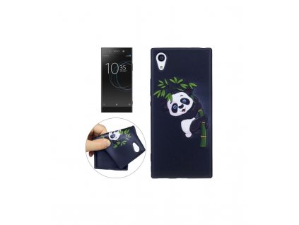 Púzdro Sony Xperia XA1 čierne silikónové, Panda
