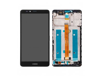 LCD displej a dotyková plocha s rámom Huawei Ascend Mate 7 čierna farba