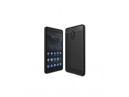 Puzdro Nokia 6 karbonová textúra čierne