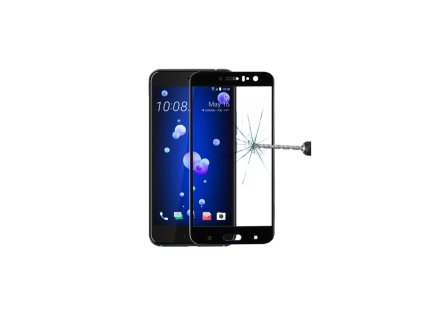 3D Ochranné tvrdené sklo HTC U11 čierna farba