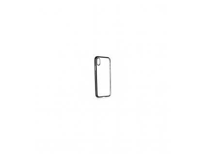 Silikónové puzdro iPhone X JELLY CASE priesvitné s čiernym rámom