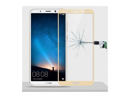 Ochranné tvrdené sklo Huawei Mate 10 Lite 3D zlatá farba