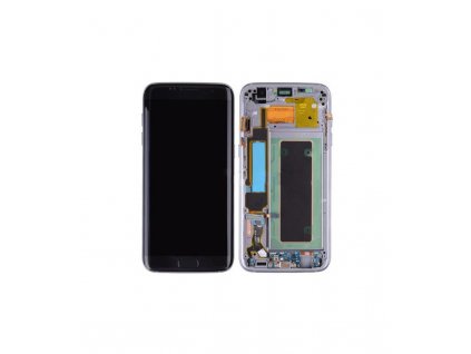 LCD Displej + Dotykové sklo + Rám Samsung Galaxy S7 Edge High OEM čierna farba