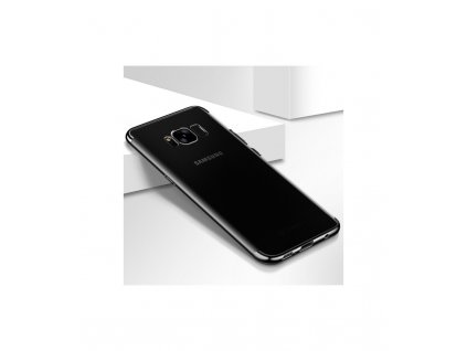 Puzdro Samsung S8 Plus G955F ultra tenké priesvitné, s čiernym okrajom, Cafele