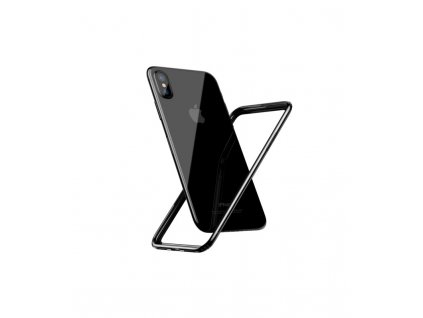 Ochranný plastový rám iPhone X, čierny