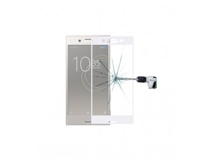Ochranné tvrdené 3D sklo 9H Sony Xperia XZ Premium biela farba