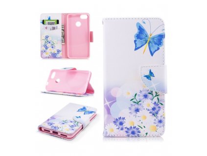 Puzdro Huawei P9 Lite mini / Enjoy 7 / Y6 Pro 2017 knižkové Motýľ