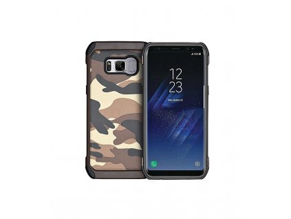 Puzdro Samsung S8 G950F s kamufláž motívom hnedé