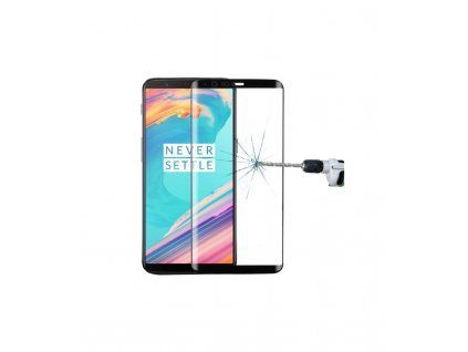 3D 9H ochranné tvrdené sklo OnePlus 5T čierna farba