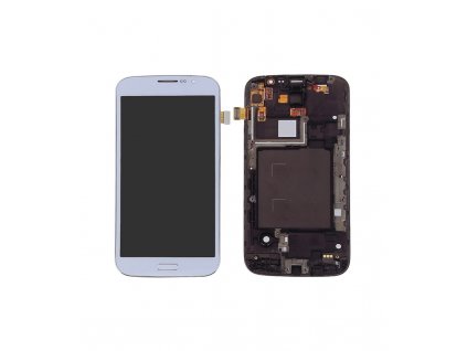 LCD displej a dotyková plocha s rámom Samsung Galaxy Mega i9152 - biela farba
