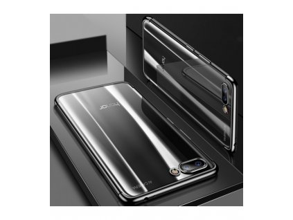 Puzdro Huawei Honor 10 ultra tenké priesvitné s čiernym rámikom