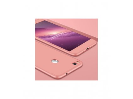 Puzdro 360 stupnová ochrana Huawe P8 lite 2017 / P9 Lite 2017 / Honor 8 lite rosegold